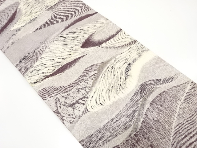 アンティーク　鵬翔　纐纈　山並に流水模様全通袋帯（材料）